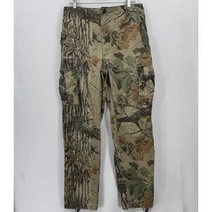 Rattlers Brand Realtree Camo Cargo Pants Mens Medium Brown Green Made in USA